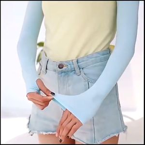 Găng Tay Chống nắng Xỏ Ngón Lets Slim Nhập Khẩu Hàn Quốc Găng Tay Xỏ Ngón Chống Nắng Đi Xe Máy Đi Phượt