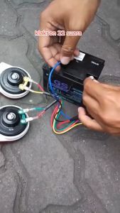 Promo!! Klakson Keong Telolet Echo 22 Suara Sepasang/2 Pcs 12 Volt untuk Semua Motor & Mobil