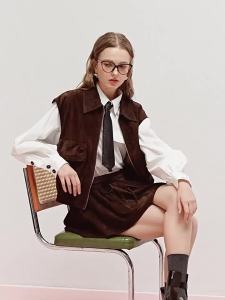 AIVEI | Spring Bane Academy Work Style Brown Vest