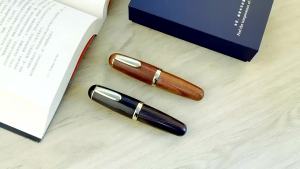 Majohn Q1  Gỗ/Acrylic Trong Suốt Pocket-Kích Thước Eyedropper Đài Phun Nước Bút Iridium EF/F/M Nib Mực Cầm Tay Bút Viết Bộ Quà Tặng