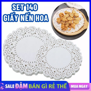 Set 100 Tờ Giấy Nến Hình Hoa Ren thếp lót xửng nồi chiên không dầu - Giấy nến 8.5 inch lót nồi chiên không dầu hấp nướng bánh chống dính tiện lợi an toàn.