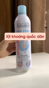 Xịt khoáng dưỡng da Evoluderm dưỡng ẩm tức thì cho da 150ml