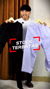 S&D PROJECT Celana Pangsi Bahan Katun Besway Warna Hitam S-XXL Untuk Pria Dewasa