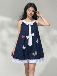 KEIKO | Sweet Cool Style Butterfly Applique Sleeveless Puff Dress