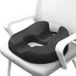 Memory Foam Donut Pillow for Tailbon Pain Relief Humps Hip Curve Design Hemorrhoid Treatment Donut Tailbone Cushion Supportive Hips and Legs Comfortable for Office Car Portable cushion Two Size for Option