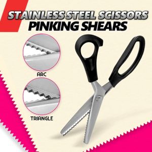 Magic photo Stainless Steel Pinking Shears 5mm Arc/Triangle Scissors