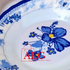 1/2LUSIN PIRING MAKAN CEKUNG MELAMINE KEMBANG IMPORT HUGICO KUAT DAN KOKOH