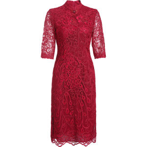 Elegant Embroidered Cheongsam Dress for Mom to Attend Daughters Wedding High-End Spring Fashion Suitable for Middle-Aged Women