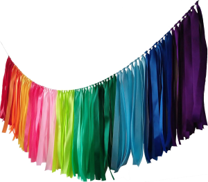 1pc 200cm/78.74in Rainbow Ribbon Garland for Birthday Party Decoration Rainbow BannerPhotography Prop Banner Backdrop Decor