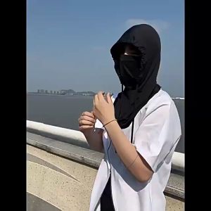 1PCS Ice Silk Face Cover with Neck Protection UPF50+ Breathable Sun-proof Balaclava Sun Hat for Outdoor Beach Motorcycle