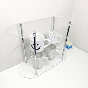 Ins Style Acrylic Storage Display Stand Cup Rack Desktop Perfume Jewelry Display Frame Cosmetics Storage Home Organization Shelf