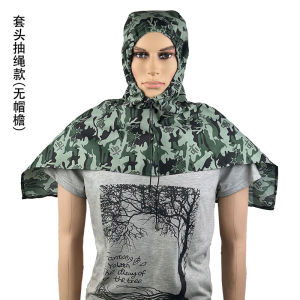 ผ้าคลุมไหล่ป้องกันฝุ่นพร้อมหมวกผู้ชายและผู้หญิงในฤดูร้อน ทรงบาง เปลือกแดด สำหรับงานก่อสร้าง ทำความสะอาดสวนและไร่ข้าวโพด