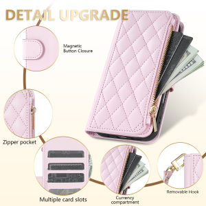 Wallet Small Fragrance Zipper Multi Card Slot Magnetic Flip Leather Case For Huawei P20 P30 Pro P40/Mate 20/Honor 10/20 Lite