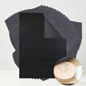 50Pcs A4 Black Graphite Copy Paper Carbon Paper Pattern Letters Erasable Tracing Paper Copy Paper Reusable Image For Office Use