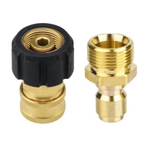เครื่องฉีดน้ําแรงดันสูงชุดอะแดปเตอร์ Quick Connect ชุดปืนท่อ M22 ถึง 1/4 Quick Connect Hitch 5000 PSI