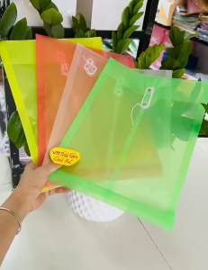 Xấp 10 Cái Bìa Nhựa Cột Dây A4 Đứng Đựng Tài Liệu