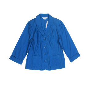 เสื้อสูทผู้หญิงแขนสั้นผ้าลินินผสมคอโปโลทรงสลิมฟิต สไตล์ทำงาน ทรงเข้ารูป เสื้อเชิ้ตผู้หญิงฤดูใบไม้ผลิและฤดูร้อน