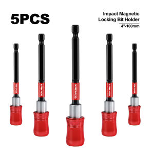 Geinxurn 4 Inches Impact Screwdriver Bit HoldersMagnetic Extension Quick-Change Socket Drill Bit Holder with Screwdriver Bits