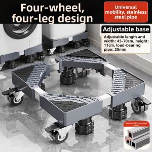 BESSGROUP | Mobile Adjustable Height Base for Washing Machine Anti-Vibration