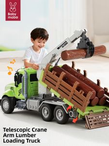 MABAOMABAO | Wood Transport Toy Truck Engineering Vehicle Large