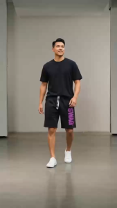 Baggy shorts for men.Trendy swag Print design