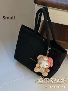 Large Capacity Tote Bag for Women Commuting Handheld Single Shoulder Bag School Class Autumn Winter Seasonal Japanese Style