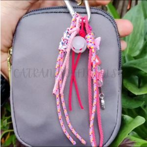 GANTUNGAN BAG CHARM Macrame Keychain Carabiner Tema Buah Fruit Tali Tas Aksesoris Premium