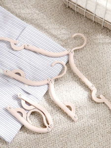 Portable Travel Foldable Clothes Hanger Hotel Laundry Drying Rack Home Use Student Dormitory Clothes Drying Holder Plastic Material Creative Design for Everyone