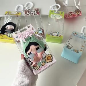 Sweet Girl Cartoon Clear Doll Carrier Student Pendant Display Bag Cute Puppy Plush Toy Storage Pouch