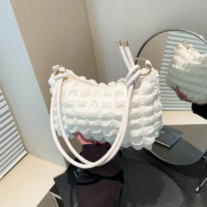 Fashionable Womens Tote Bag 2025 New Style Versatile Shoulder Bag Bucket Shape Soft Polyester Material Casual Leisure Bag