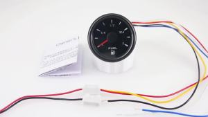 RYSJM | 12V 24V Universal 2" 52mm Car Boat Motorcycle Fuel Level Meter Gauge 0-190ohm with 7 Colors Backlight Oil Tank Gauge