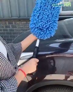 Chổi lau rửa xe ô tô sợi dầu LOẠI DẸT - Cán có thể kéo dài