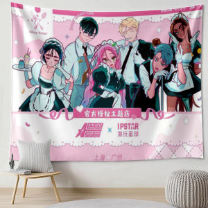 VIKAMA Alien Stage Maid Cafe Tapestry Background Cloth Anime Wall Cloth for Bedroom Cute Room Decoration