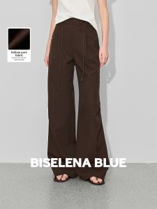 BEIQIANI | Rope Waist Drawstring Utility Long Trousers