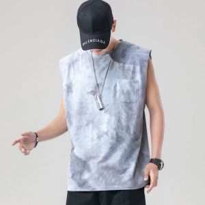 Pavita91 / Cod/ Baju Kaus Tank Top Korea Tie Dye Anak Cowo Terbaru Idola Anak Muda