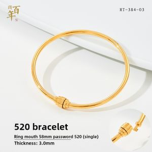Openable Sand Gold Luster Single Double Bead Bracelet Lucky Charm Bracelet for Women Fashion Jewelry Accessory