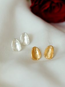 Minimalist Texture Ear Studs 925 Silver Needle Small And Exquisite Fashionable Jewelry for Women Simple And Elegant Style