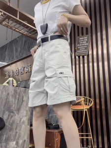 Korean Style Summer Thin Washed Cotton Straight Leg Short Pants Womens High Waist Five Parts Workwear Pants Artistic And Fashionable