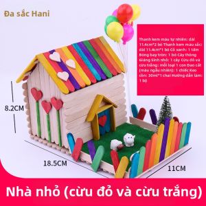 DUOCAIHANI | Vật liệu làm mô hình nhà DIY que kem nhiều màu