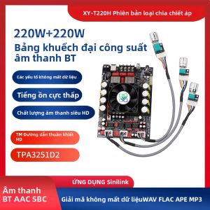 Mạch Khuếch Đại Âm Thanh Bluetooth Không Mất Dữ Liệu XY-T220H 220W X 2 Âm Thanh Nổi Có Điều Chỉnh Tần Số Cao Thấp Tương Thích BT V5.2