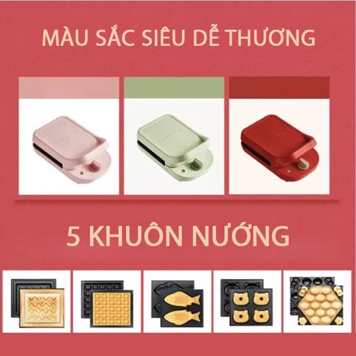 Máy nướng bánh sanwich, làm bánh đa năng Torsom kèm 5 khuôn | Lazada.vn