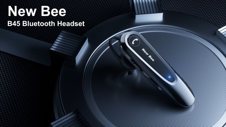 New Bee LC-B45 Bluetooth Earphones DSP+CVC8.0 Noise Reduction Bluetooth 5.0 Wireless Earphones 20hrs Talking Time Wireless Headset for Android Samsung S20 Huawei Xiaomi