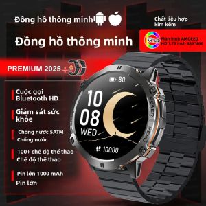 Đồng Hồ Thông Minh GPS T-Rex3 Dành Cho Nam Chống Nước 10ATM Kiểu Dáng Quân Sự Pin 1000mAh Hỗ Trợ Gọi Bluetooth Theo Dõi Thể Dục Khi Bơi Màn Hình AMOLED 1.73 Inch