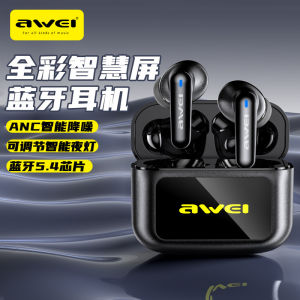 Awei T56led Touch Color Screen ANC Active Noise Reduction 4 M Bluetooth 5.4 Multi-Function Wireless Headset