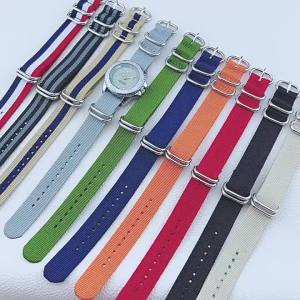 Nylon Braided Watch Band Green Black Grey Straps 18mm 20mm 22mm 24mm Universal Nylon Wristbelt Men Women Sport Watch Bracelet