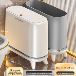 Joybos | With Lid Air Pressure Adhesive Bag Sleeve Narrow Trash Can