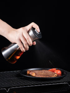 ขวดสเปรย์น้ำมันสแตนเลส304ขวดสเปรย์ฉีดน้ำมันแก้วเพิ่มแรงดันหม้อพ่นน้ำมันสำหรับใช้ในห้องครัวน้ำมันมะกอกสำหรับทำอาหารบาร์บีคิว