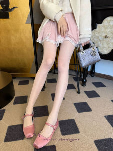 Ultra-Thin Silver Polka Dot Womens Stockings Christmas Party Black Silk Crotch Core Spandex Leggings Shaping Beauty Tights