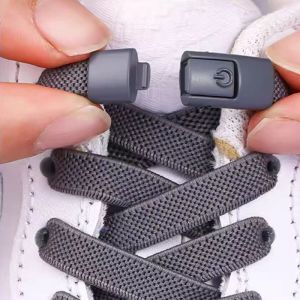 Press Lock Shoelaces Sneaker Kids Adult Widened Flat Lazy Shoelaces Man New Without Ties Elastic Laces Children Tie Shoe Laces