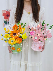 Creative Birthday Gift Teachers Day Handmade Sunflower Rose Hug Bucket for Graduating Students Simple Style DIY Kit